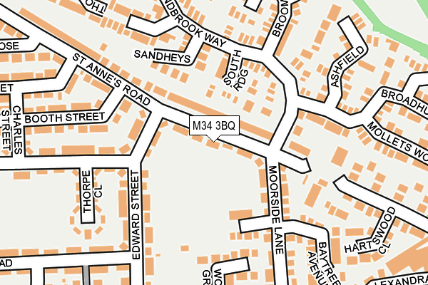 M34 3BQ map - OS OpenMap – Local (Ordnance Survey)
