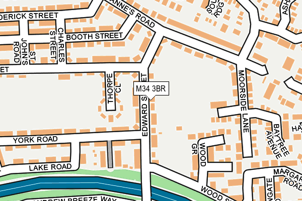M34 3BR map - OS OpenMap – Local (Ordnance Survey)