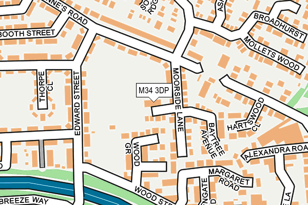 M34 3DP map - OS OpenMap – Local (Ordnance Survey)