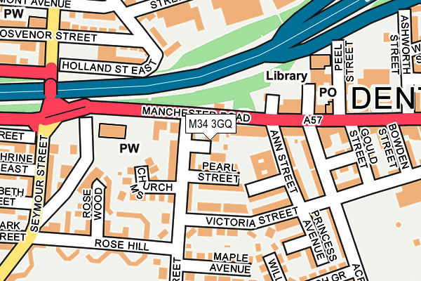 M34 3GQ map - OS OpenMap – Local (Ordnance Survey)