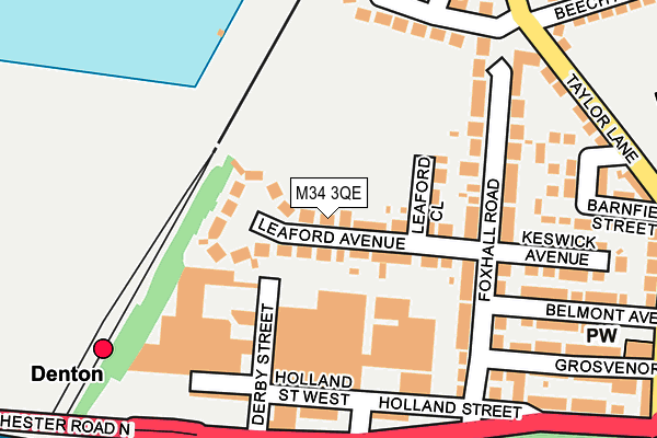 M34 3QE map - OS OpenMap – Local (Ordnance Survey)