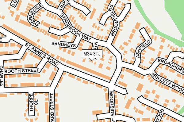 M34 3TJ map - OS OpenMap – Local (Ordnance Survey)