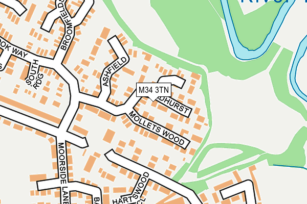 M34 3TN map - OS OpenMap – Local (Ordnance Survey)