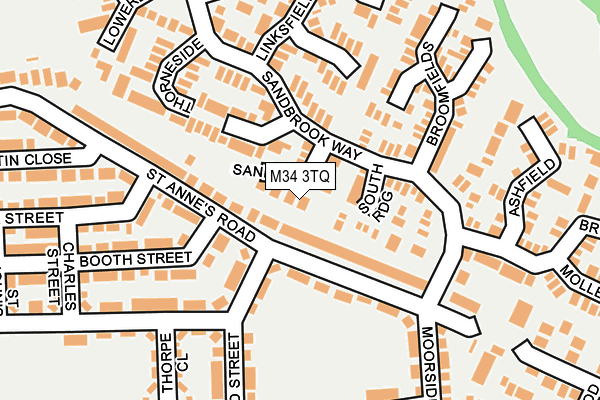 M34 3TQ map - OS OpenMap – Local (Ordnance Survey)
