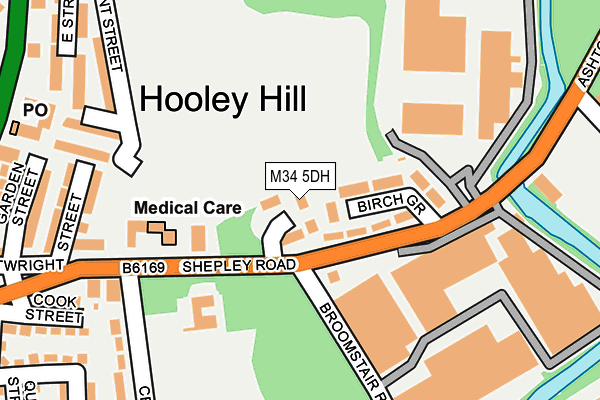 M34 5DH map - OS OpenMap – Local (Ordnance Survey)