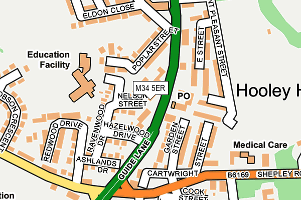 M34 5ER map - OS OpenMap – Local (Ordnance Survey)