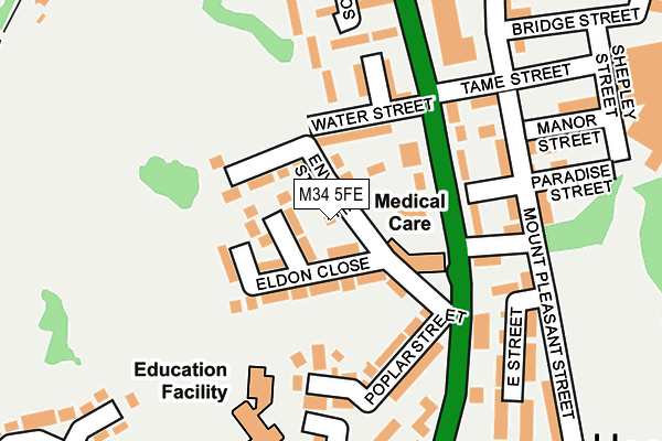 M34 5FE map - OS OpenMap – Local (Ordnance Survey)