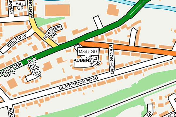 M34 5GD map - OS OpenMap – Local (Ordnance Survey)