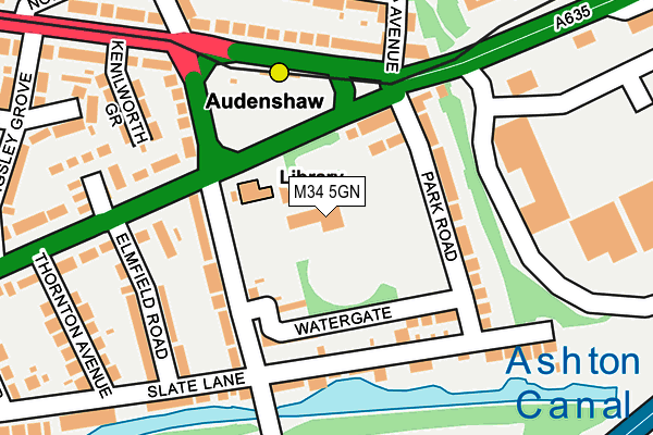 M34 5GN map - OS OpenMap – Local (Ordnance Survey)