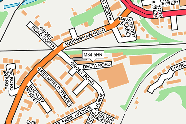 M34 5HR map - OS OpenMap – Local (Ordnance Survey)