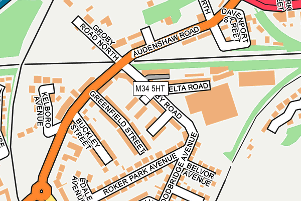 M34 5HT map - OS OpenMap – Local (Ordnance Survey)