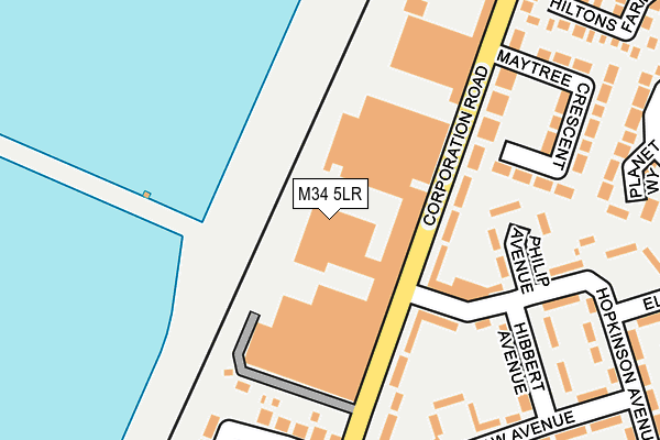 M34 5LR map - OS OpenMap – Local (Ordnance Survey)