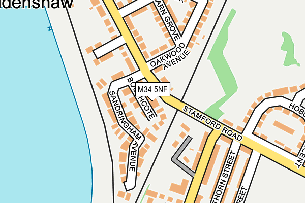 M34 5NF map - OS OpenMap – Local (Ordnance Survey)