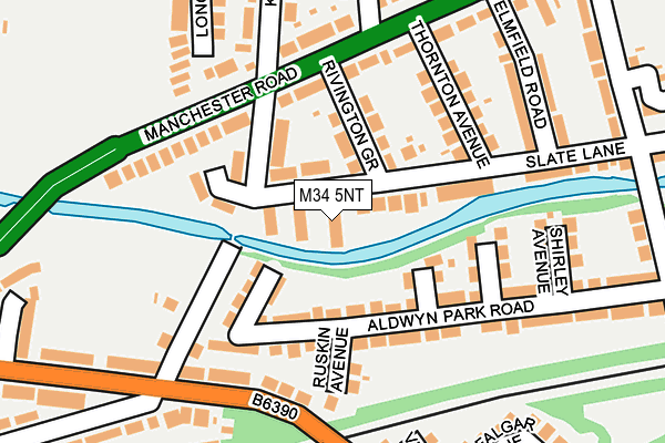 M34 5NT map - OS OpenMap – Local (Ordnance Survey)