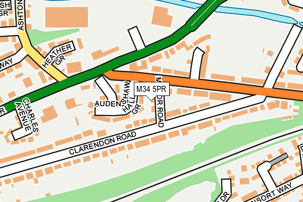 M34 5PR map - OS OpenMap – Local (Ordnance Survey)