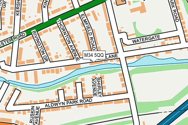 M34 5QQ map - OS OpenMap – Local (Ordnance Survey)