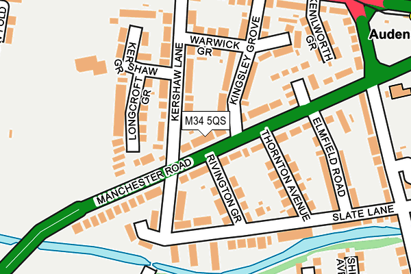 M34 5QS map - OS OpenMap – Local (Ordnance Survey)