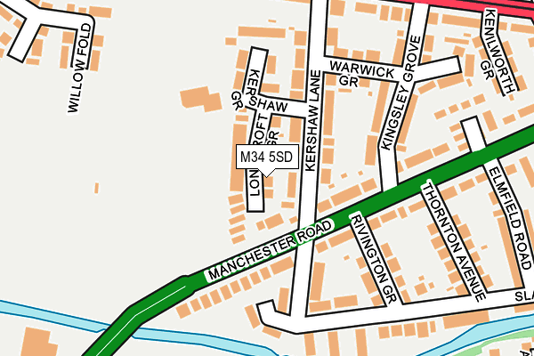 M34 5SD map - OS OpenMap – Local (Ordnance Survey)