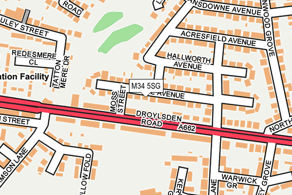 M34 5SG map - OS OpenMap – Local (Ordnance Survey)