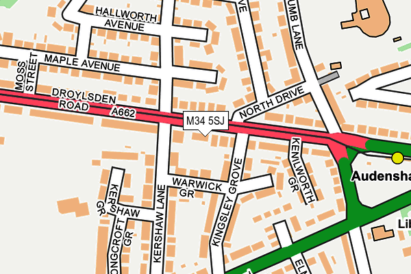 M34 5SJ map - OS OpenMap – Local (Ordnance Survey)