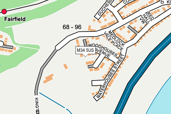 M34 5US map - OS OpenMap – Local (Ordnance Survey)