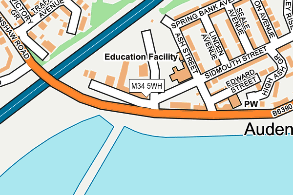 M34 5WH map - OS OpenMap – Local (Ordnance Survey)