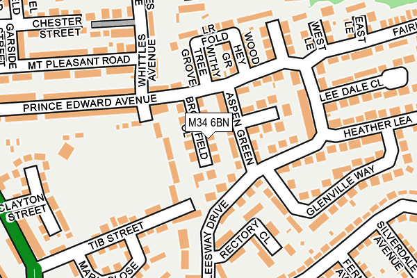 M34 6BN map - OS OpenMap – Local (Ordnance Survey)