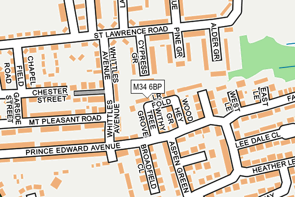 M34 6BP map - OS OpenMap – Local (Ordnance Survey)