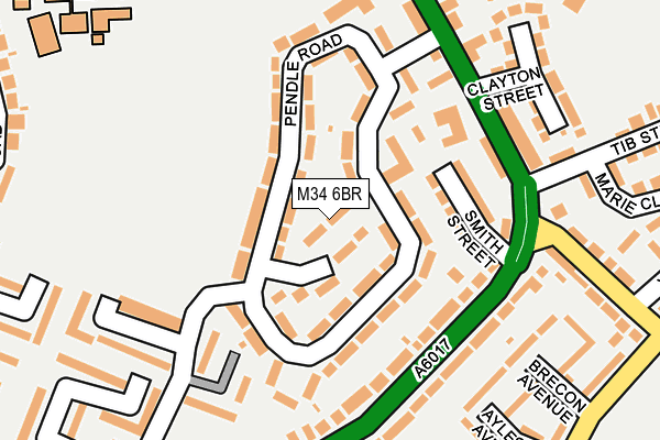 M34 6BR map - OS OpenMap – Local (Ordnance Survey)