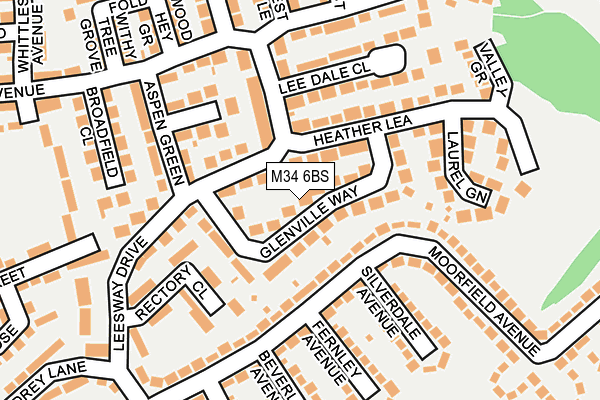 M34 6BS map - OS OpenMap – Local (Ordnance Survey)
