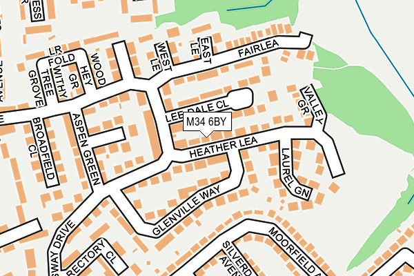 M34 6BY map - OS OpenMap – Local (Ordnance Survey)