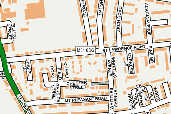 M34 6DG map - OS OpenMap – Local (Ordnance Survey)