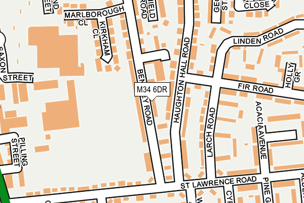 M34 6DR map - OS OpenMap – Local (Ordnance Survey)