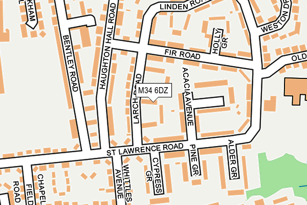 M34 6DZ map - OS OpenMap – Local (Ordnance Survey)