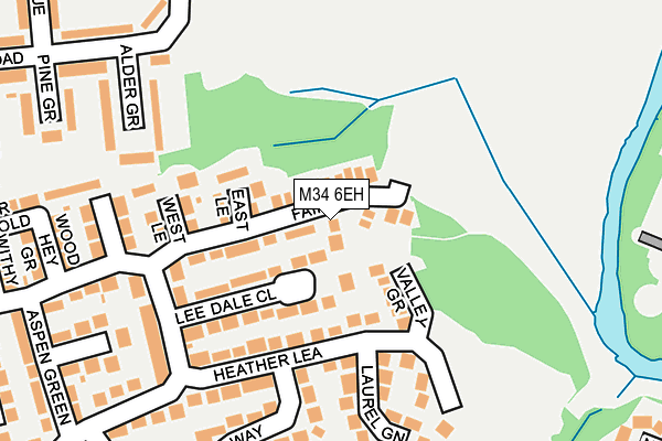 M34 6EH map - OS OpenMap – Local (Ordnance Survey)