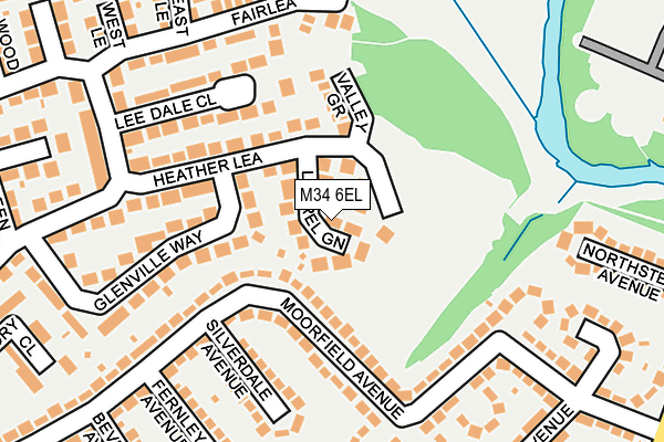 M34 6EL map - OS OpenMap – Local (Ordnance Survey)