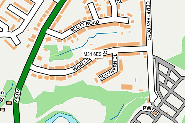 M34 6ES map - OS OpenMap – Local (Ordnance Survey)