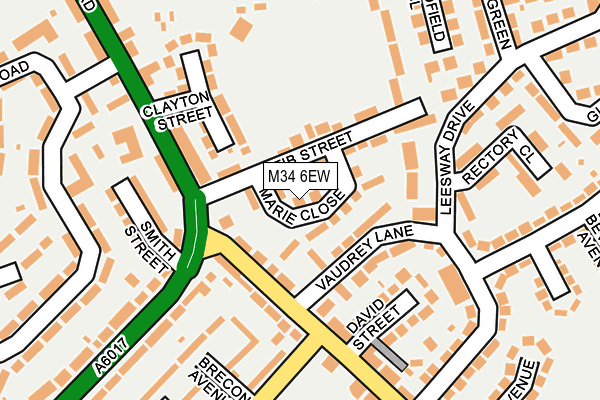 M34 6EW map - OS OpenMap – Local (Ordnance Survey)