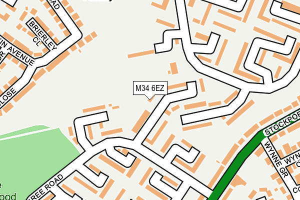 M34 6EZ map - OS OpenMap – Local (Ordnance Survey)