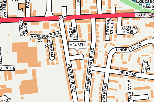 M34 6FH map - OS OpenMap – Local (Ordnance Survey)