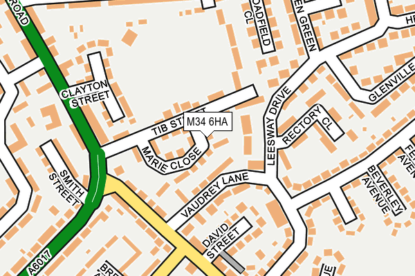 M34 6HA map - OS OpenMap – Local (Ordnance Survey)