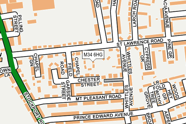 M34 6HG map - OS OpenMap – Local (Ordnance Survey)
