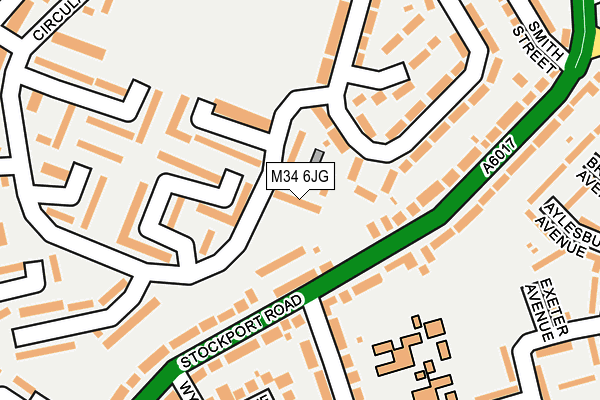 M34 6JG map - OS OpenMap – Local (Ordnance Survey)
