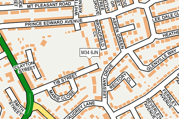 M34 6JN map - OS OpenMap – Local (Ordnance Survey)
