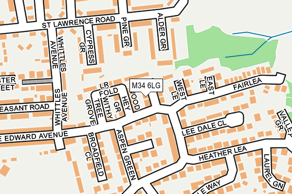M34 6LG map - OS OpenMap – Local (Ordnance Survey)