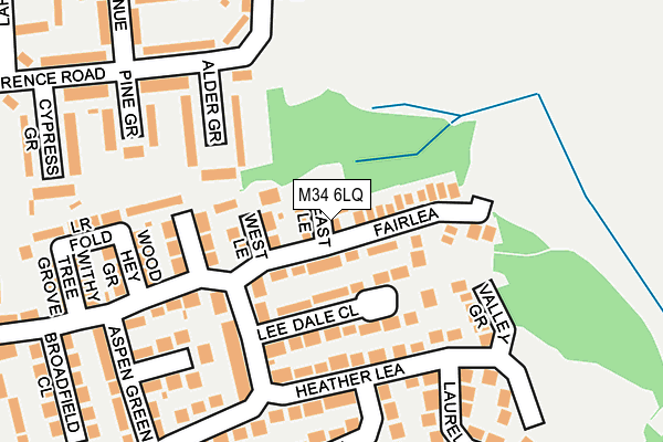 M34 6LQ map - OS OpenMap – Local (Ordnance Survey)