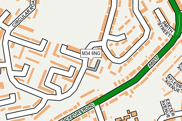 M34 6NG map - OS OpenMap – Local (Ordnance Survey)