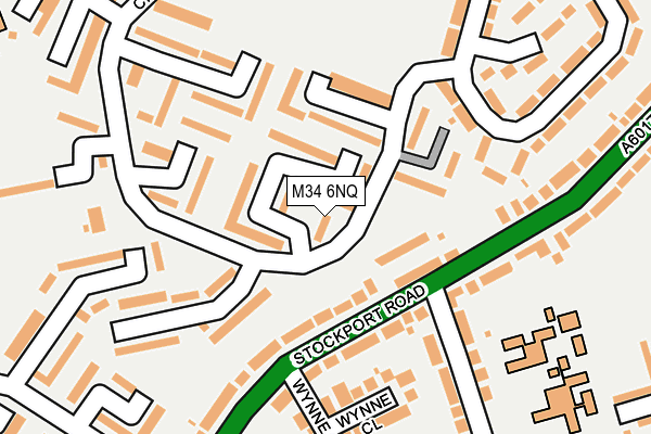 M34 6NQ map - OS OpenMap – Local (Ordnance Survey)