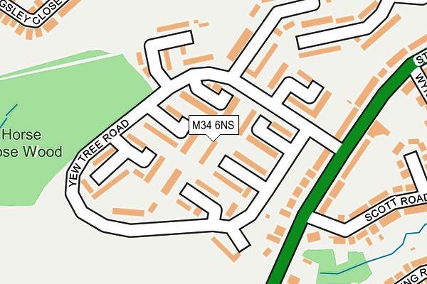 M34 6NS map - OS OpenMap – Local (Ordnance Survey)