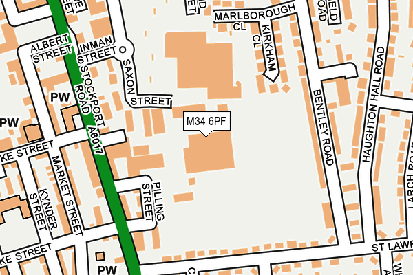 M34 6PF map - OS OpenMap – Local (Ordnance Survey)